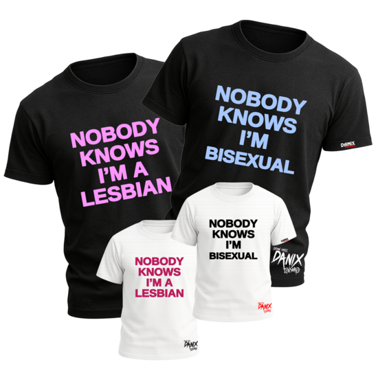 Tshirt Nobody knows I’m a Lesbian / Bisexual [DANIX CENSORED]